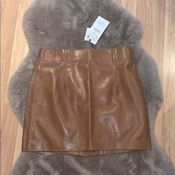 Zara 100% Leather Skirt - Picture 4 of 8